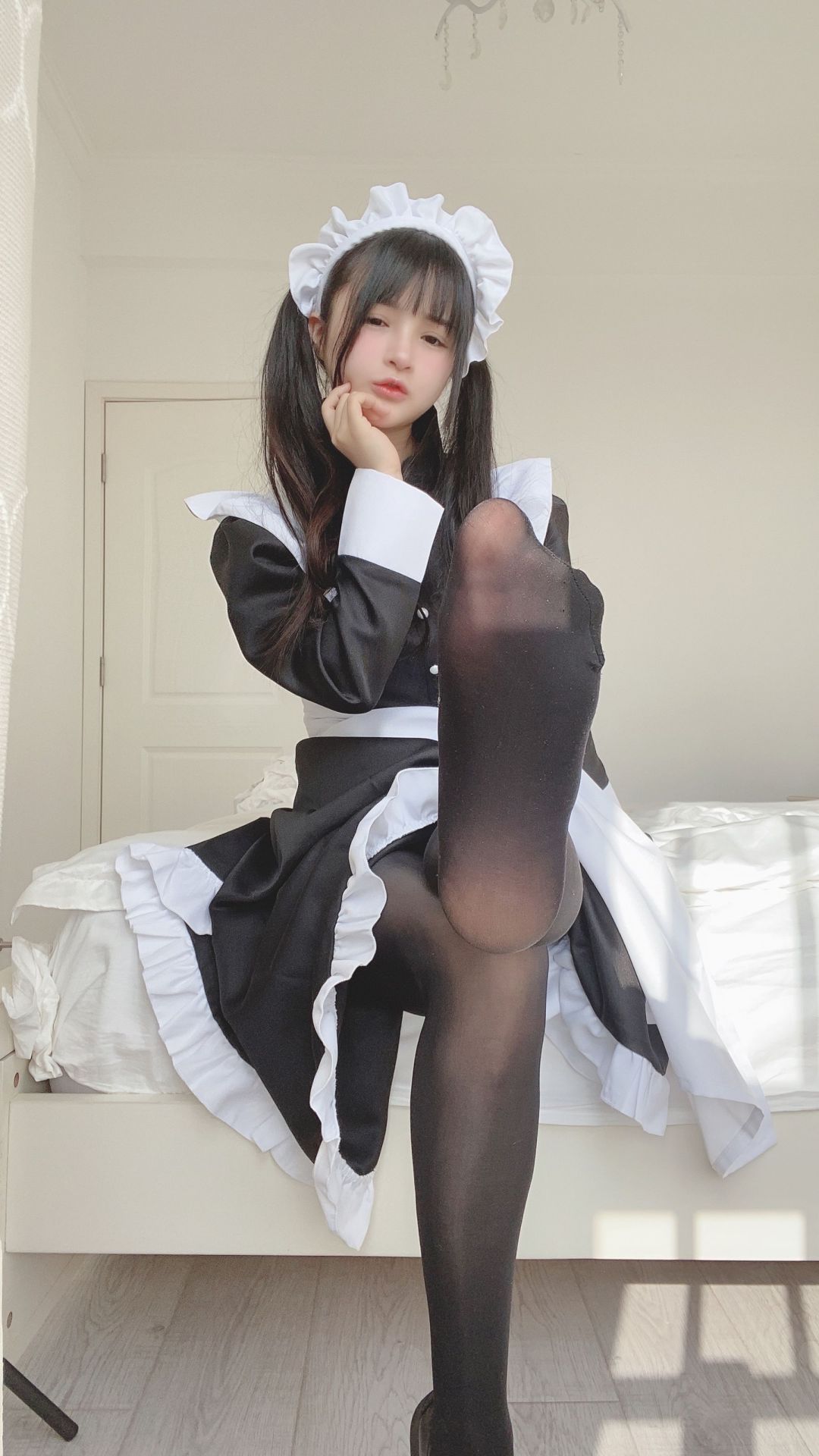 [COS福利]桜井宁宁–双马尾女仆插图1